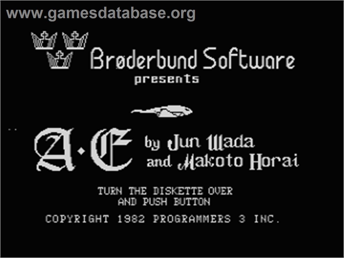 A.E. - Atari 8-bit - Artwork - Title Screen