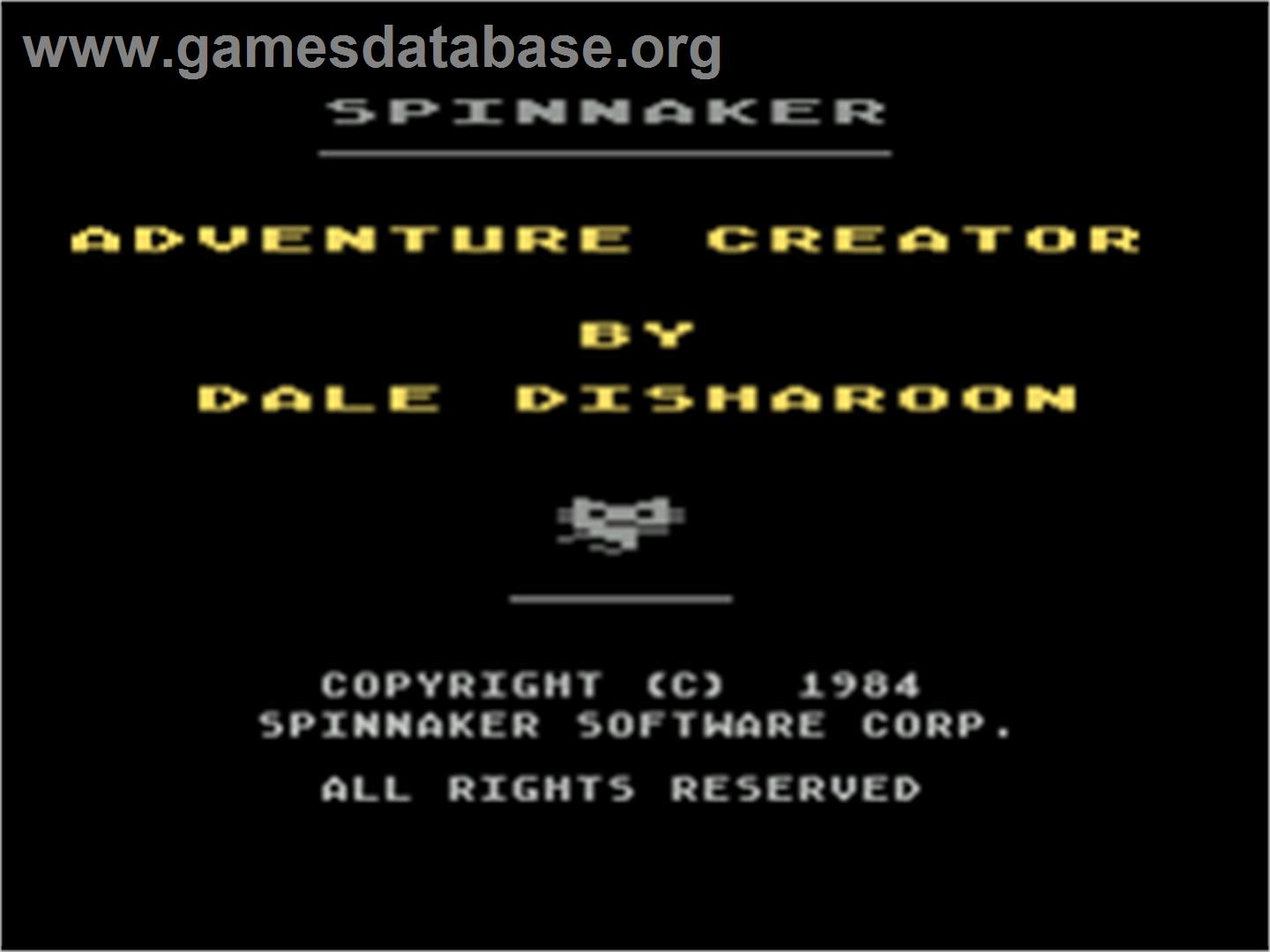 Adventure Creator - Atari 8-bit - Artwork - Title Screen