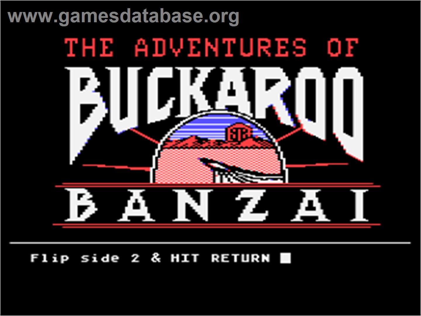Adventures of Buckaroo Banzai Across the Eighth Dimension - Atari 8-bit - Artwork - Title Screen