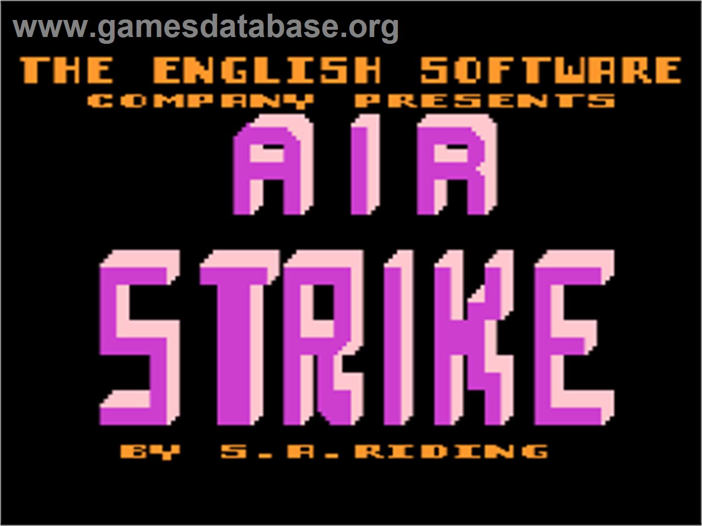 Airstrike - Atari 8-bit - Artwork - Title Screen