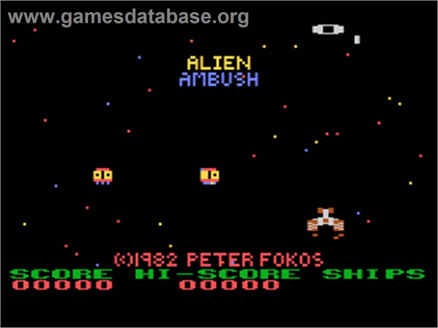 Alien Ambush - Atari 8-bit - Artwork - Title Screen
