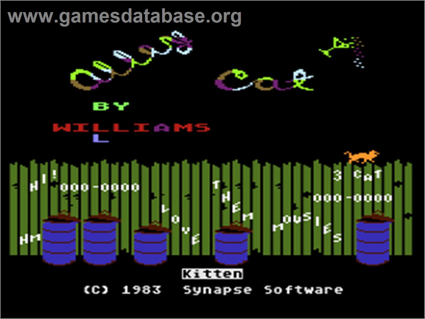 Alley Cat - Atari 8-bit - Artwork - Title Screen
