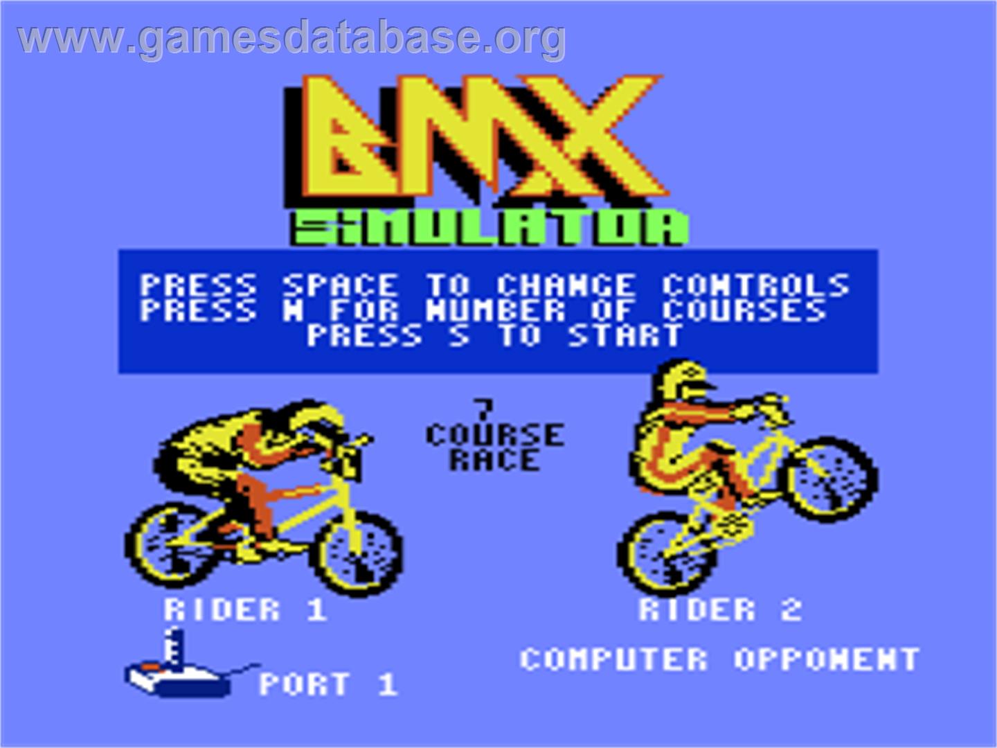 BMX Simulator - Atari 8-bit - Artwork - Title Screen