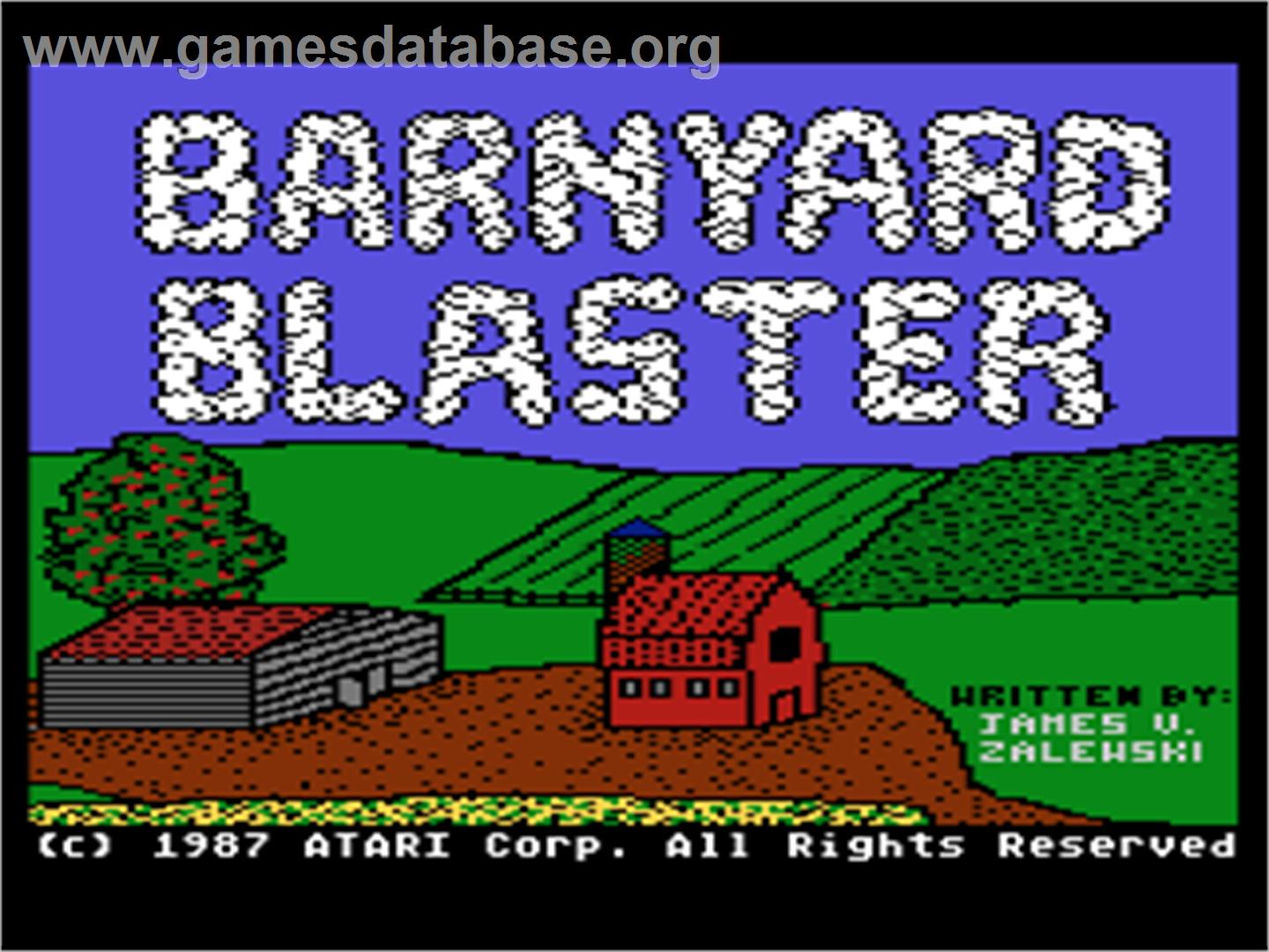 Barnyard Blaster - Atari 8-bit - Artwork - Title Screen