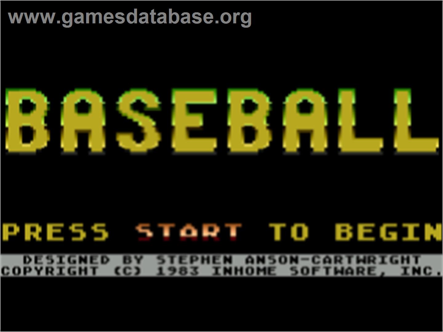 Basketball - Atari 8-bit - Artwork - Title Screen