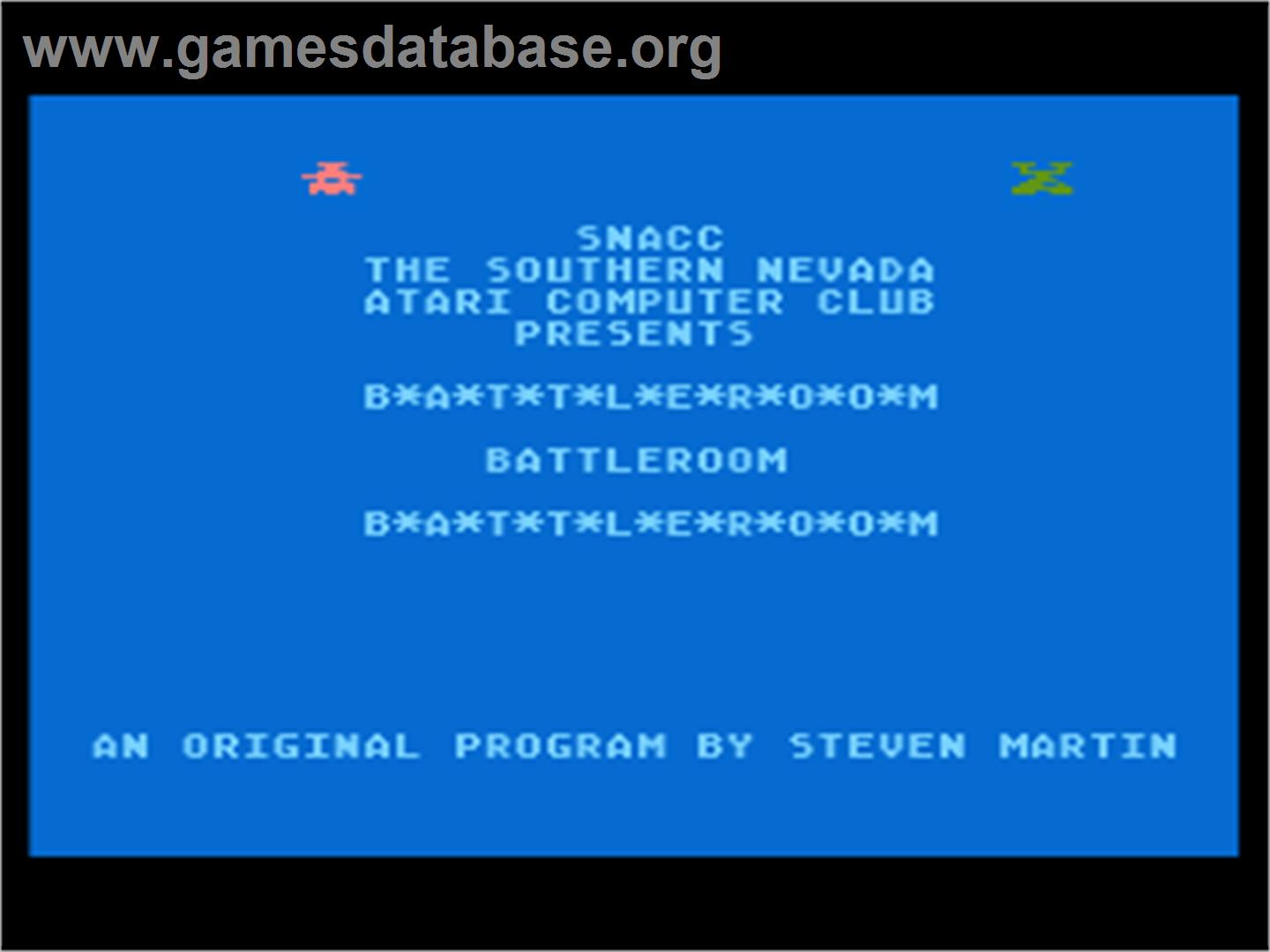 Battle Zone - Atari 8-bit - Artwork - Title Screen
