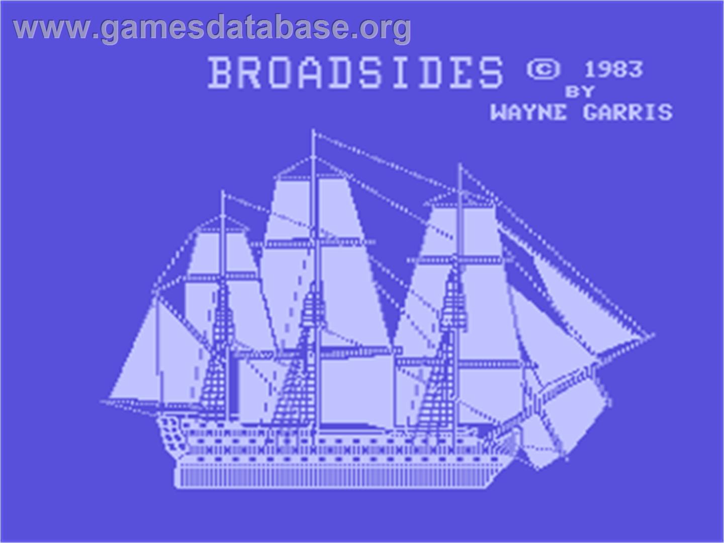 Broadsides - Atari 8-bit - Artwork - Title Screen