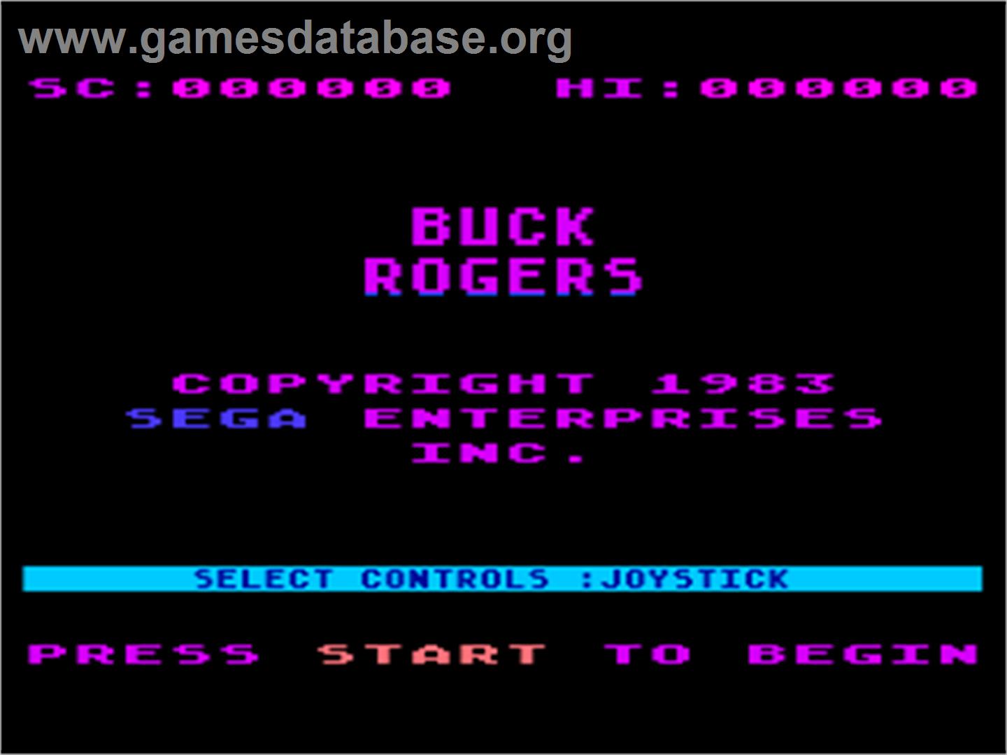 Buck Rogers: Planet of Zoom - Atari 8-bit - Artwork - Title Screen
