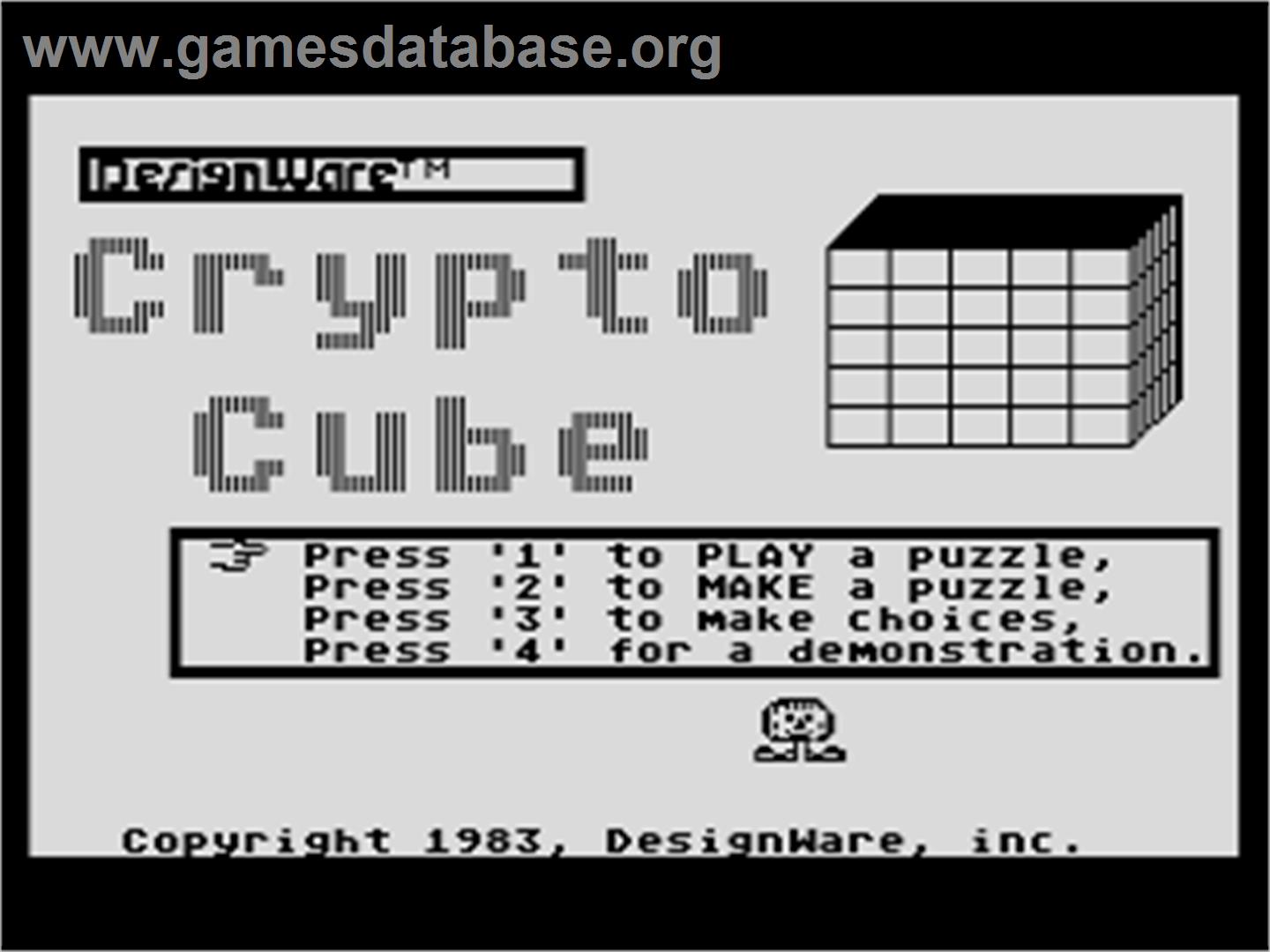 Crypto Cube - Atari 8-bit - Artwork - Title Screen