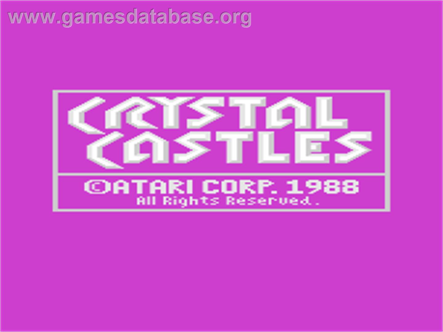 Crystal Castles - Atari 8-bit - Artwork - Title Screen