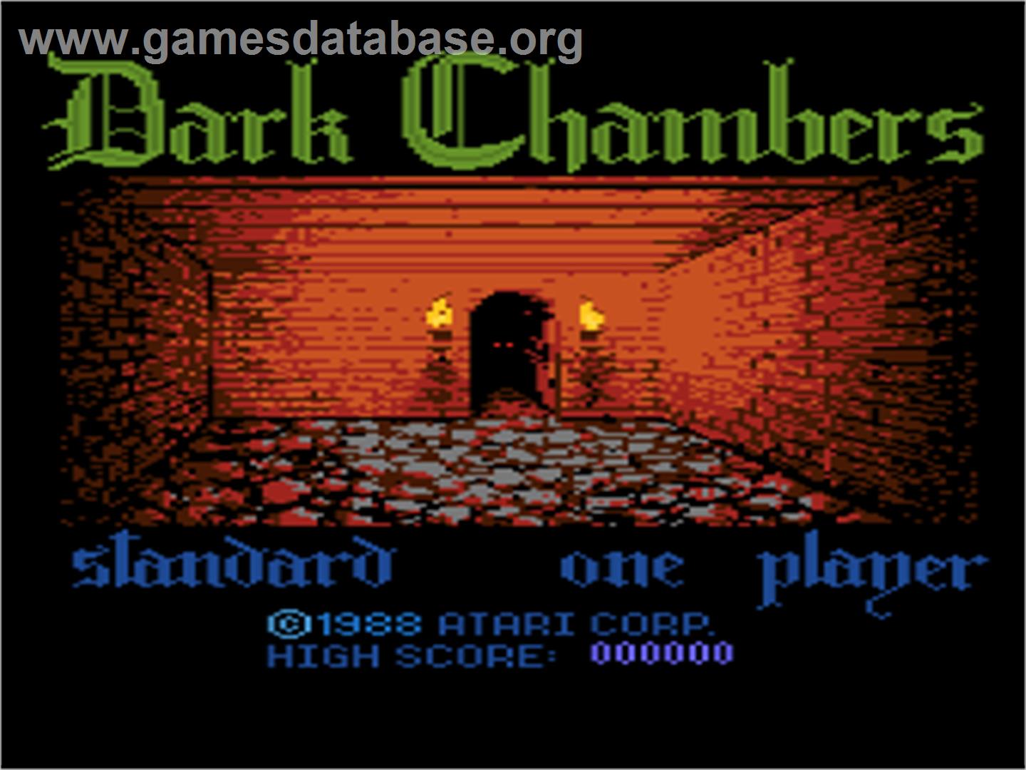 Dark Chambers - Atari 8-bit - Artwork - Title Screen