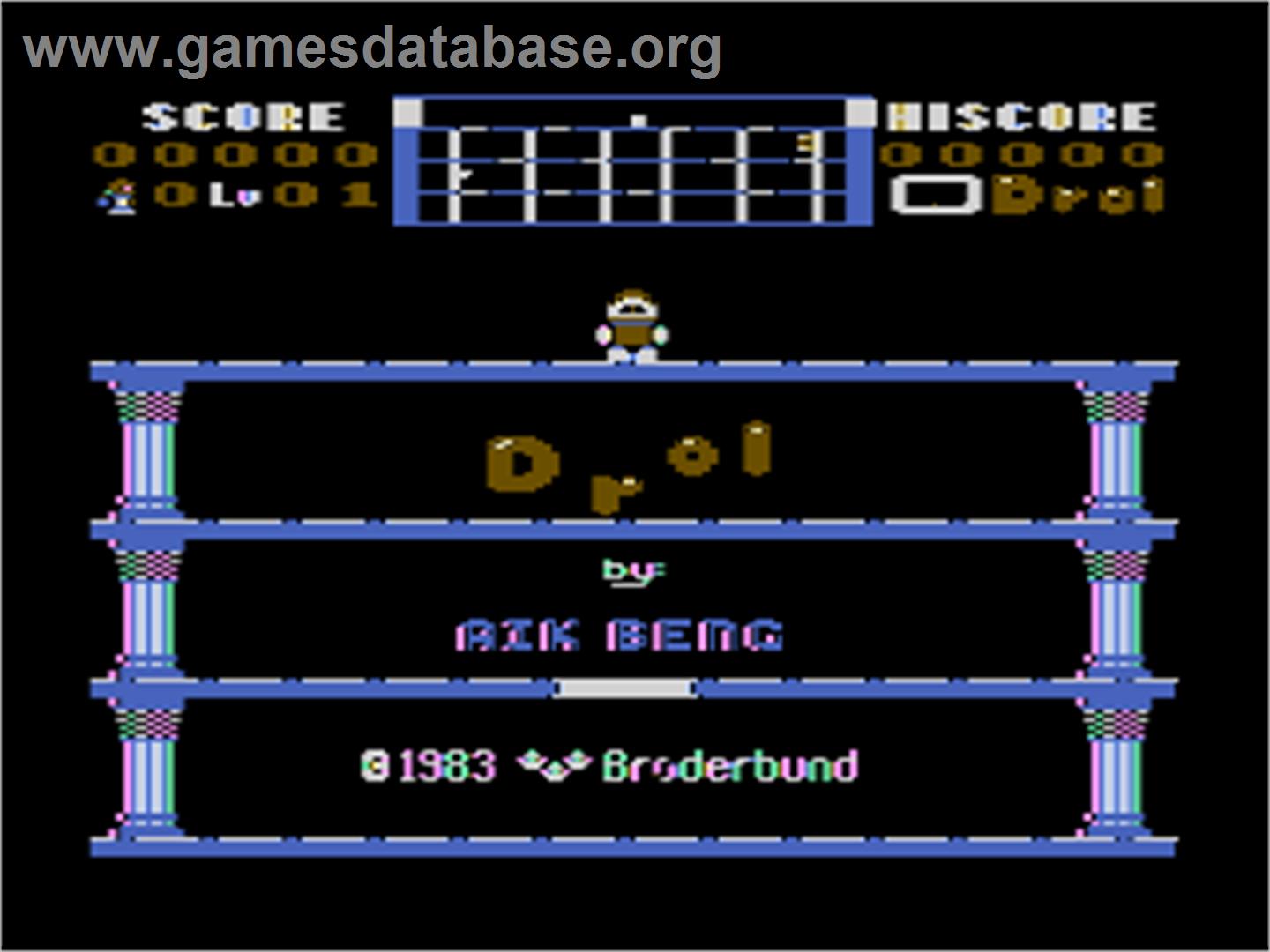 Drol - Atari 8-bit - Artwork - Title Screen