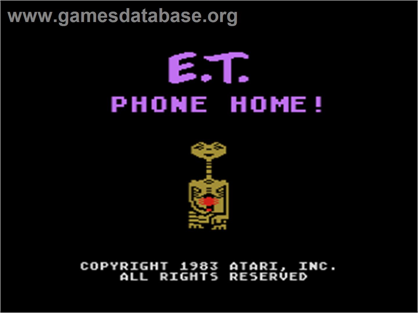 E.T. Phone Home - Atari 8-bit - Artwork - Title Screen