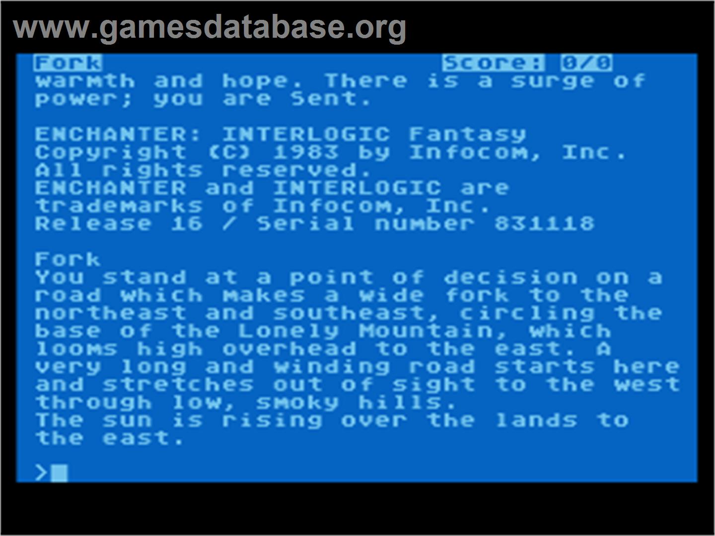Enchanter - Atari 8-bit - Artwork - Title Screen