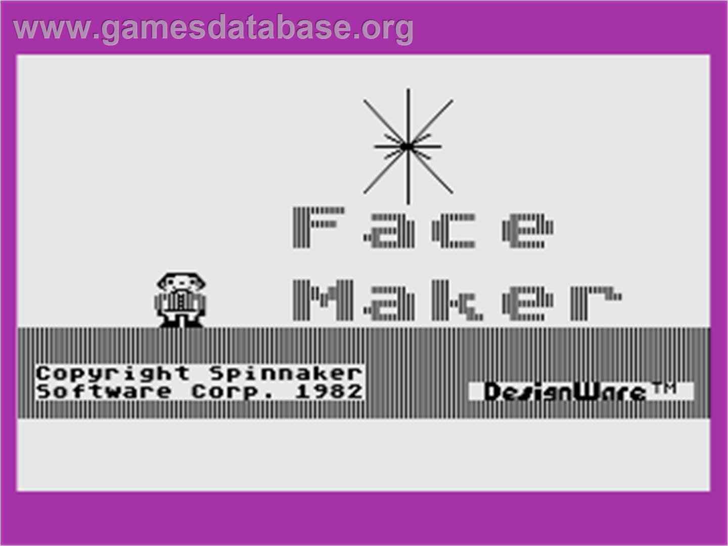 FaceMaker - Atari 8-bit - Artwork - Title Screen