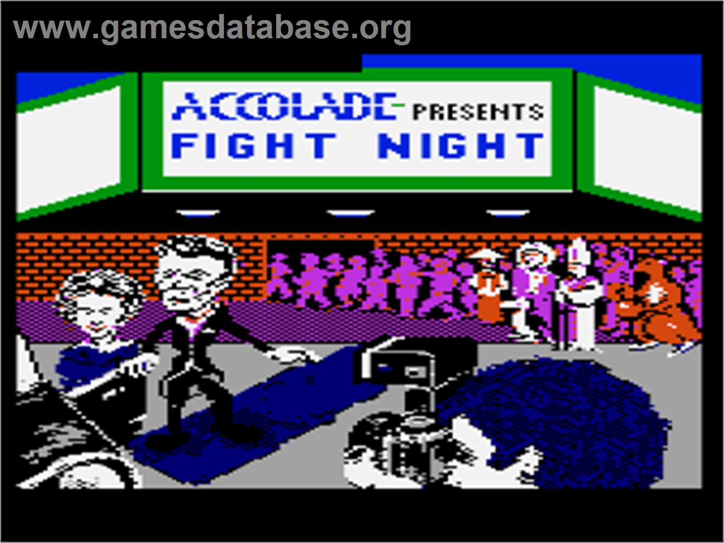Fight Night - Atari 8-bit - Artwork - Title Screen