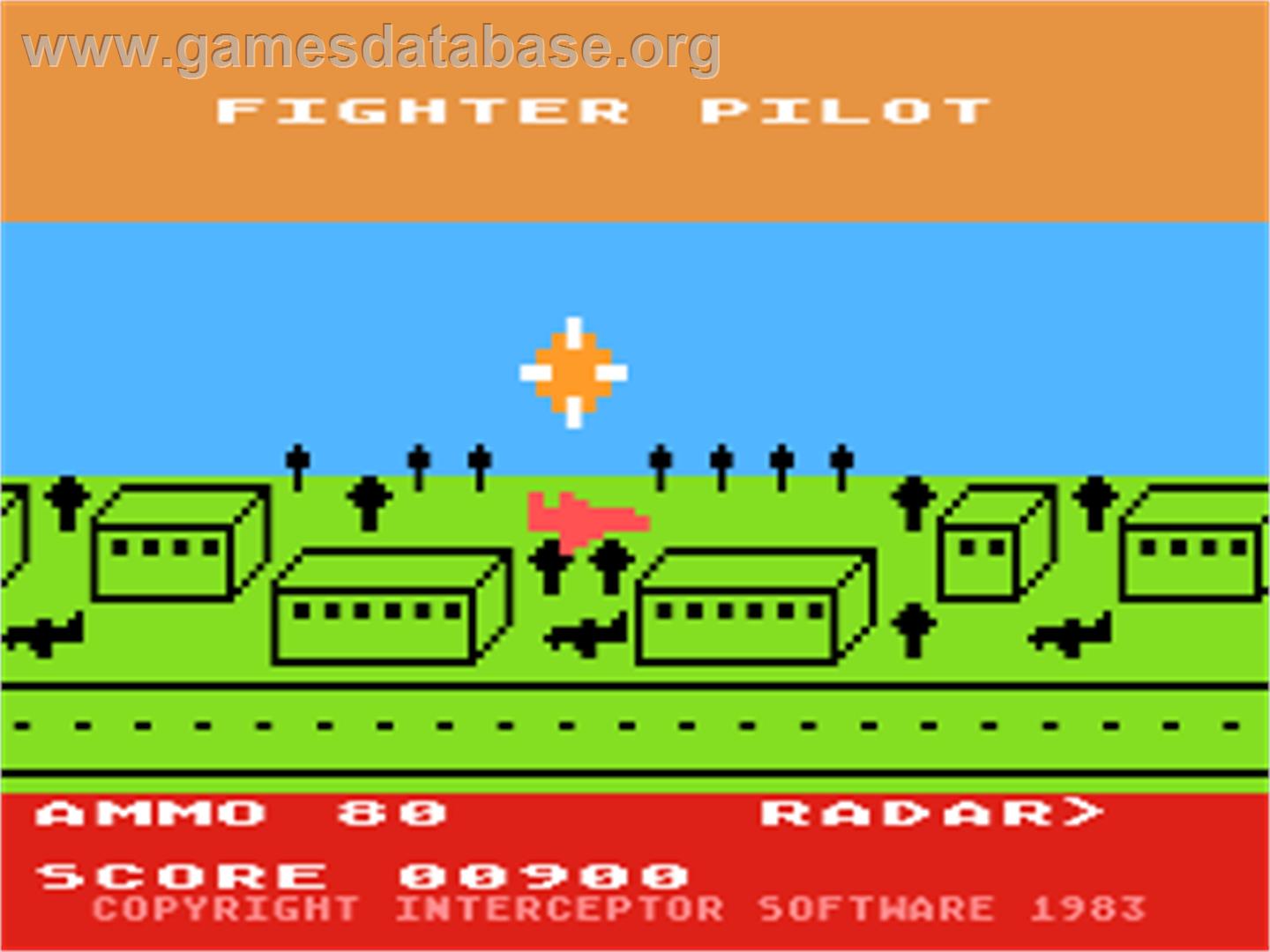 Fighter Pilot - Atari 8-bit - Artwork - Title Screen