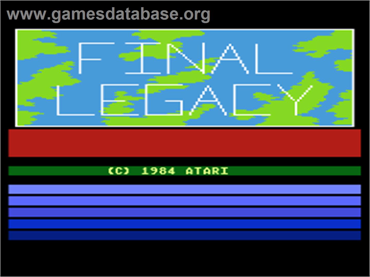 Final Legacy - Atari 8-bit - Artwork - Title Screen