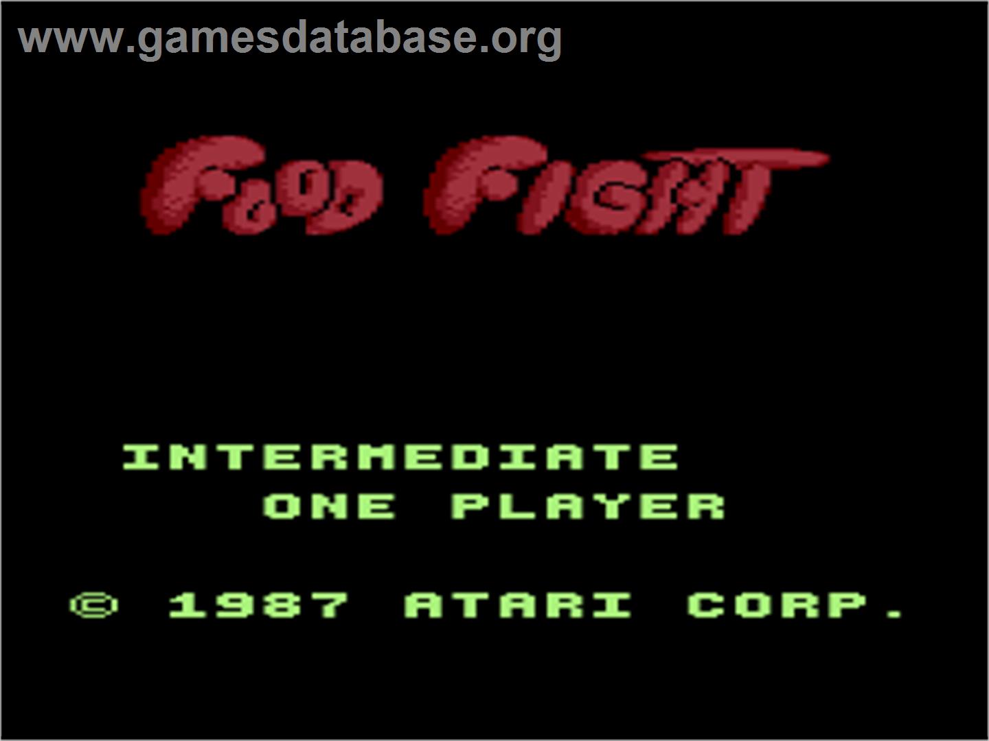 Food Fight - Atari 8-bit - Artwork - Title Screen