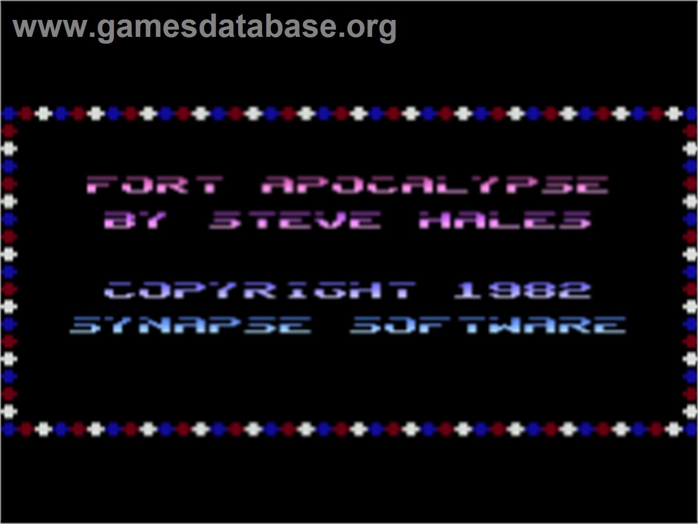 Fort Apocalypse - Atari 8-bit - Artwork - Title Screen
