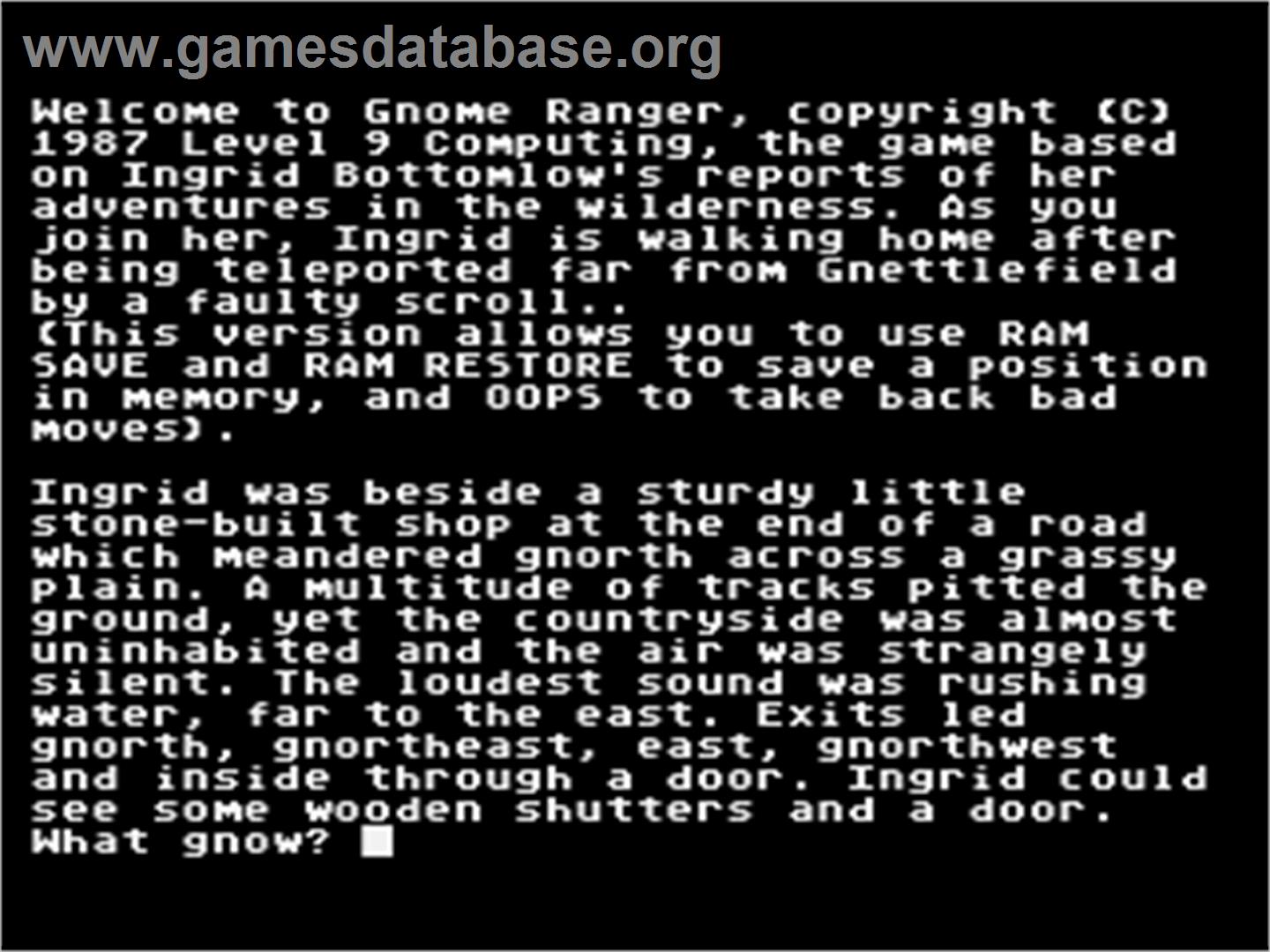 Gnome Ranger - Atari 8-bit - Artwork - Title Screen