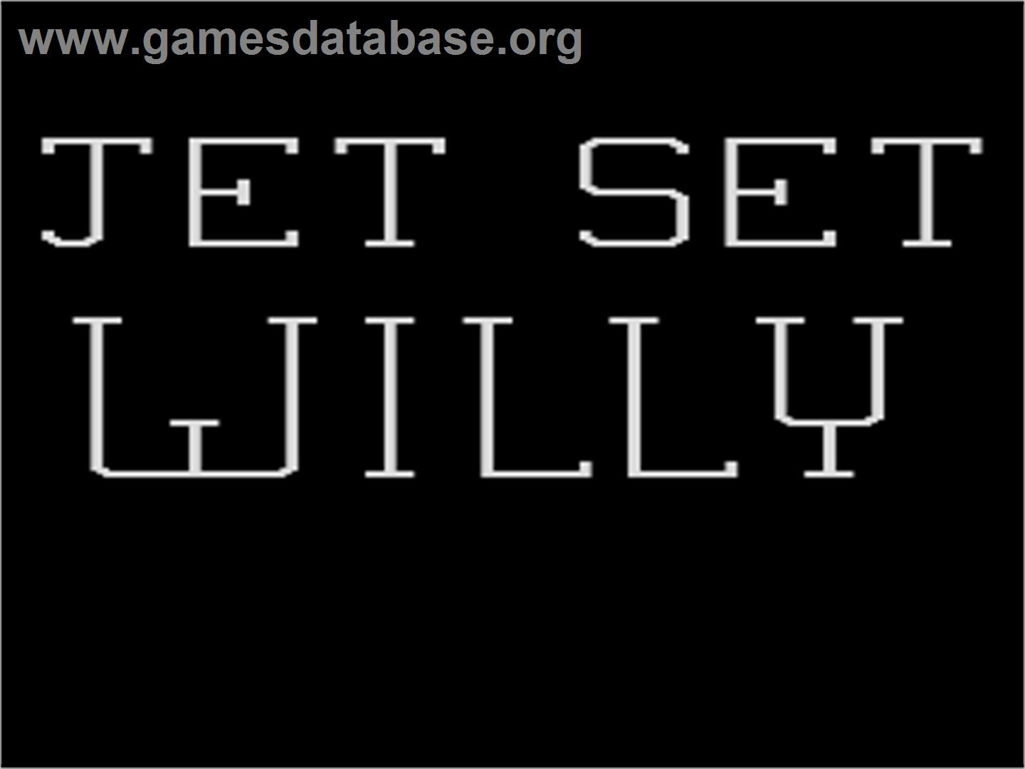 Jet Set Willy - Atari 8-bit - Artwork - Title Screen