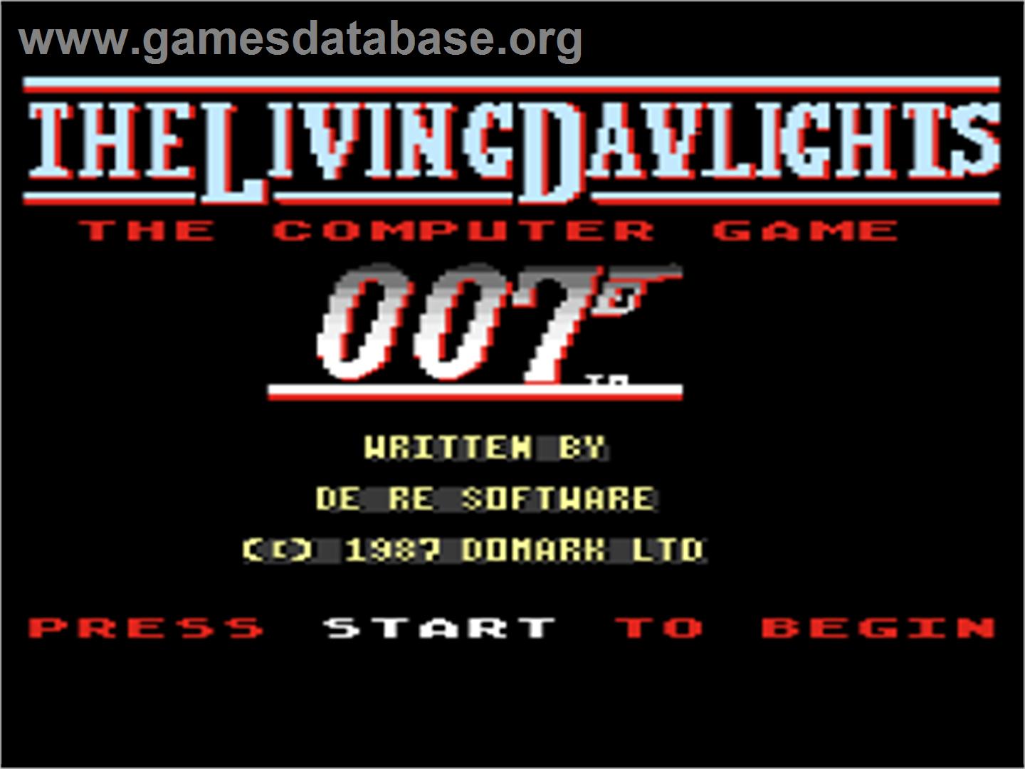 Living Daylights - Atari 8-bit - Artwork - Title Screen