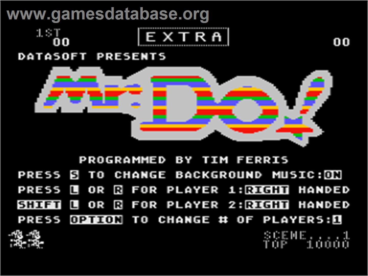 Mr. Do! - Atari 8-bit - Artwork - Title Screen