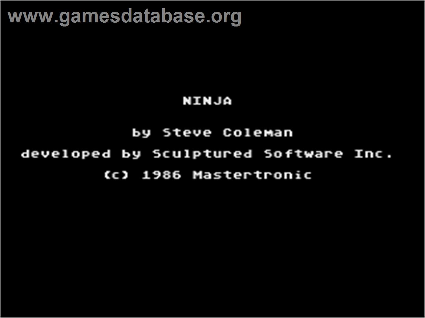 Ninja - Atari 8-bit - Artwork - Title Screen