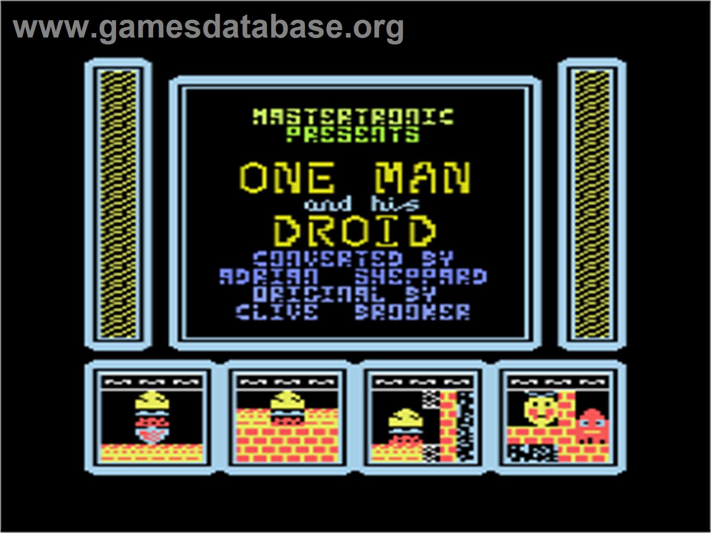 One Man and his Droid - Atari 8-bit - Artwork - Title Screen