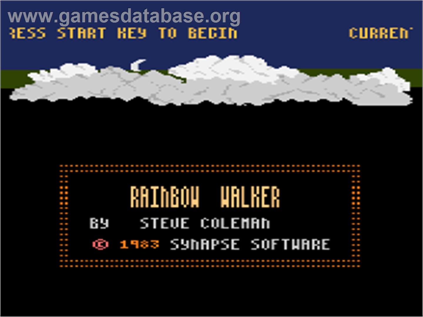 Rainbow Walker - Atari 8-bit - Artwork - Title Screen