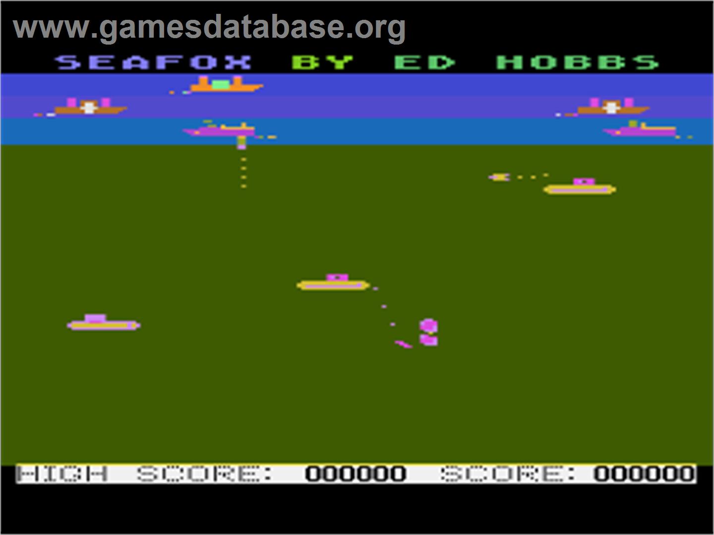 Seafox - Atari 8-bit - Artwork - Title Screen