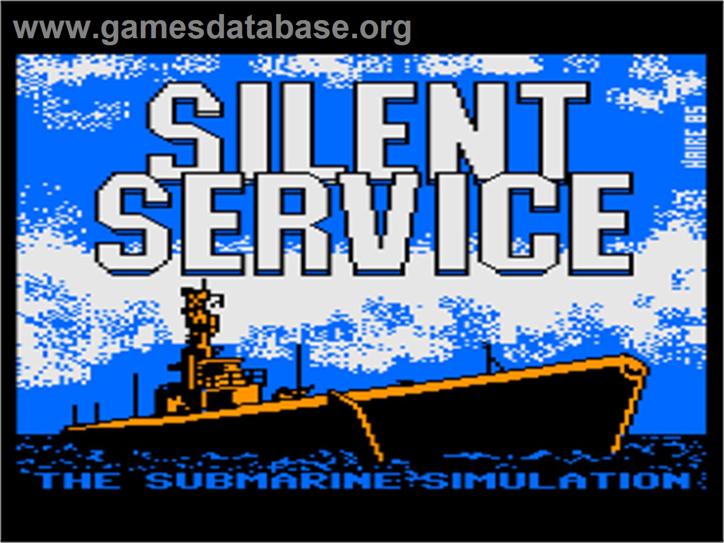 Silent Service - Atari 8-bit - Artwork - Title Screen