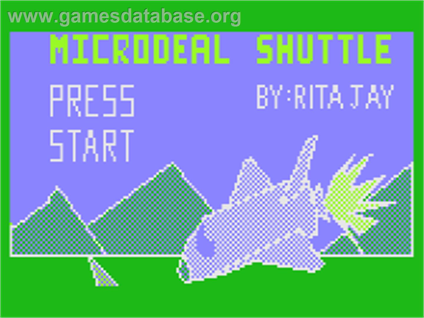 Space Shuttle: A Journey into Space - Atari 8-bit - Artwork - Title Screen