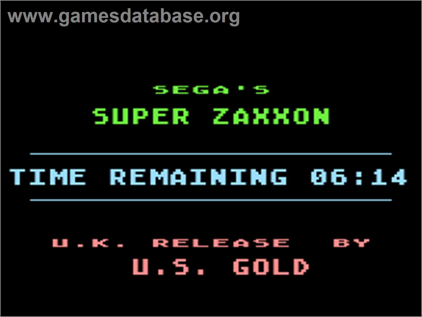 Super Zaxxon - Atari 8-bit - Artwork - Title Screen