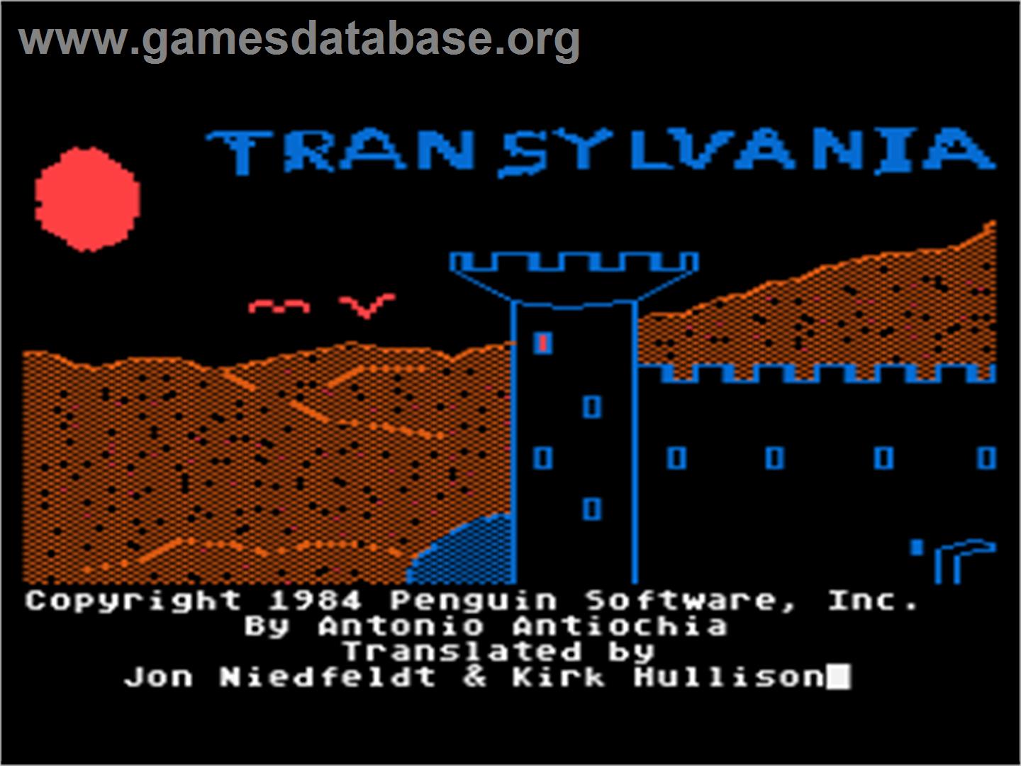 Transylvania - Atari 8-bit - Artwork - Title Screen