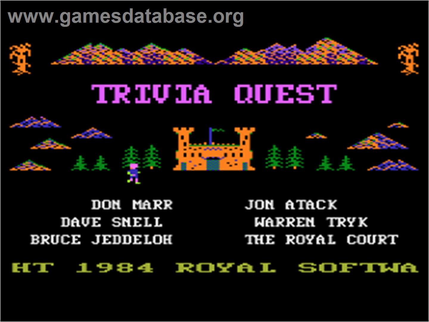 Trivial Pursuit - Atari 8-bit - Artwork - Title Screen