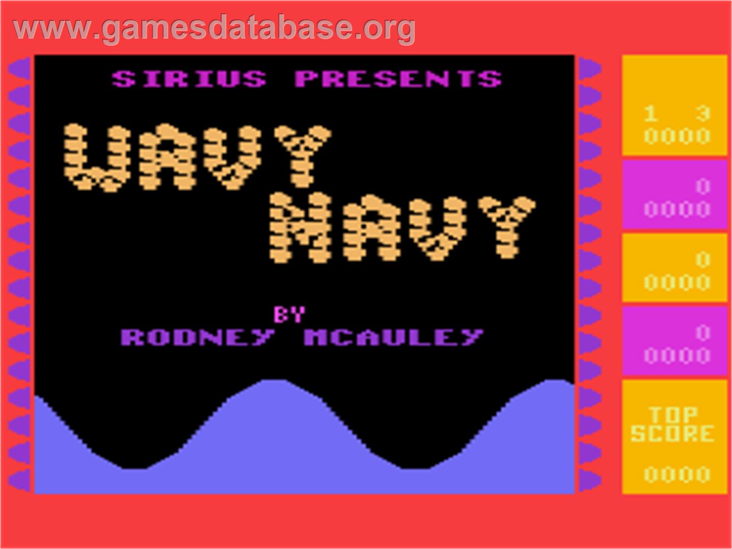 Wavy Navy - Atari 8-bit - Artwork - Title Screen
