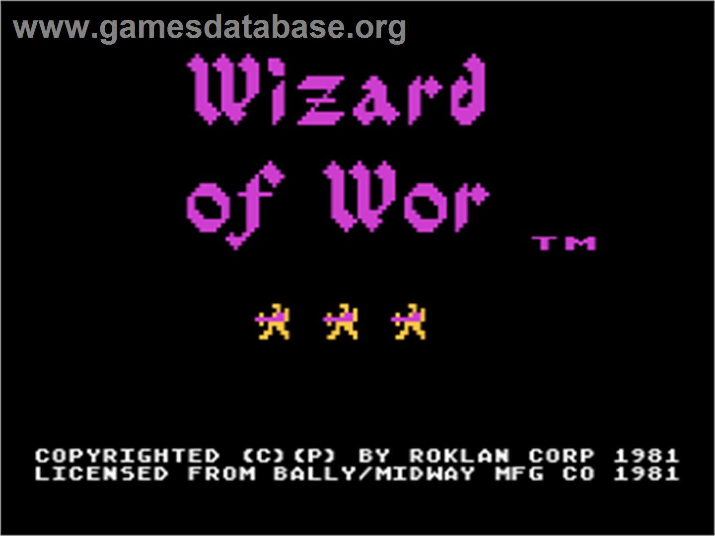 Wizard of Wor - Atari 8-bit - Artwork - Title Screen