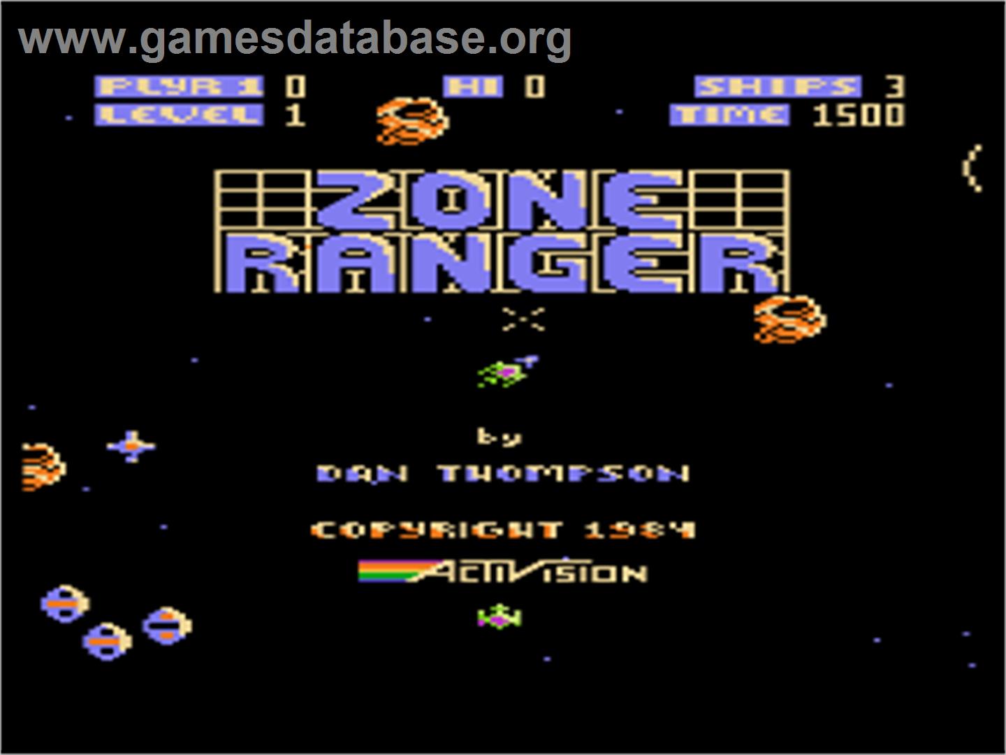 Zone Ranger - Atari 8-bit - Artwork - Title Screen