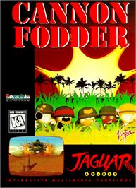 Box cover for Cannon Fodder on the Atari Jaguar.