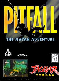 Box cover for Pitfall: The Mayan Adventure on the Atari Jaguar.