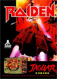 Box cover for Raiden on the Atari Jaguar.