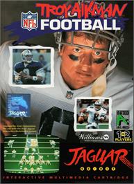 Box cover for Troy Aikman NFL Football on the Atari Jaguar.