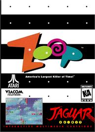 Box cover for Zoop on the Atari Jaguar.