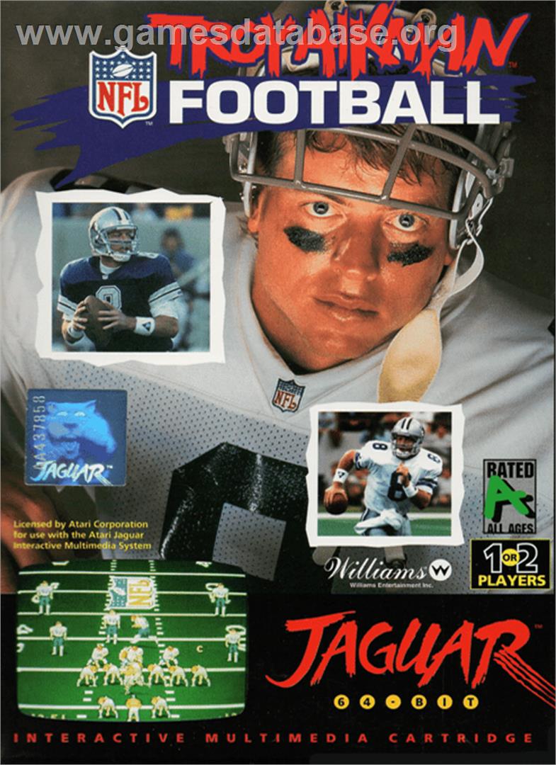 Troy Aikman NFL Football - Atari Jaguar - Artwork - Box