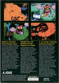 Box back cover for Attack of the Mutant Penguins on the Atari Jaguar.