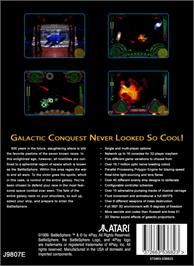 Box back cover for BattleSphere on the Atari Jaguar.