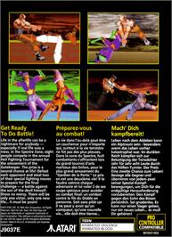 Box back cover for Fight For Life on the Atari Jaguar.