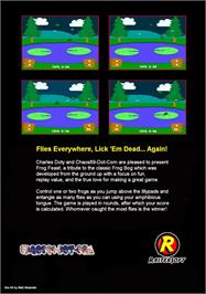 Box back cover for Frog Feast on the Atari Jaguar.